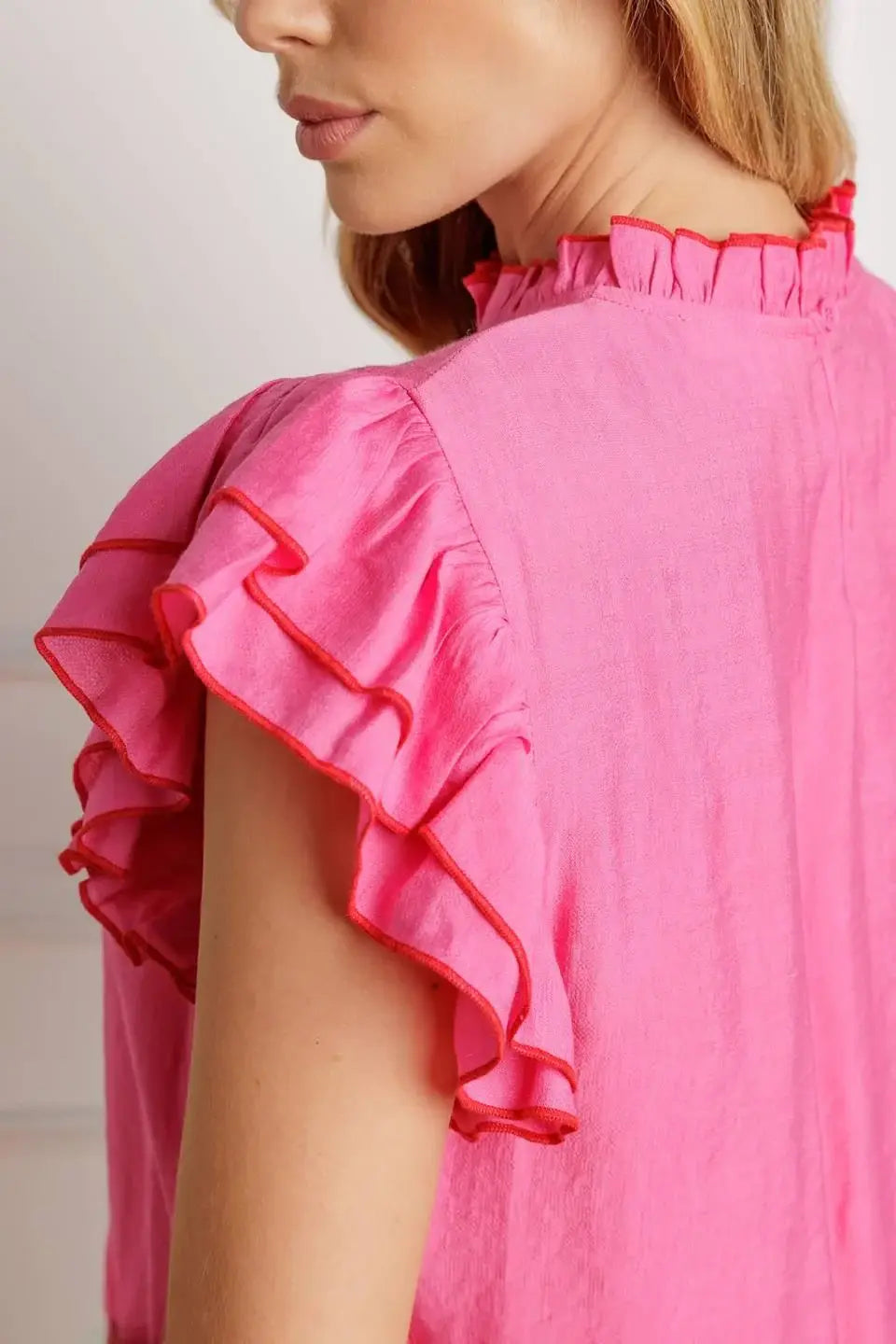PUSH THE LIMIT WOVEN TOP - Flying Tomato - Flyclothing LLC