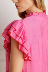 PUSH THE LIMIT WOVEN TOP - Flying Tomato - Flyclothing LLC