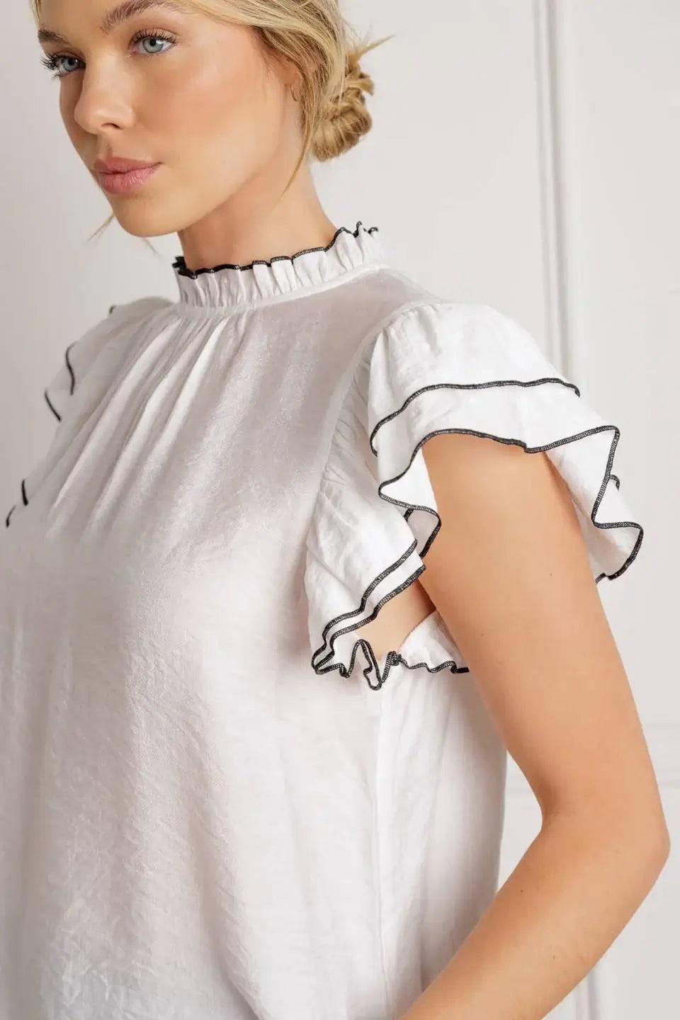 PUSH THE LIMIT WOVEN TOP - Flying Tomato - Flyclothing LLC