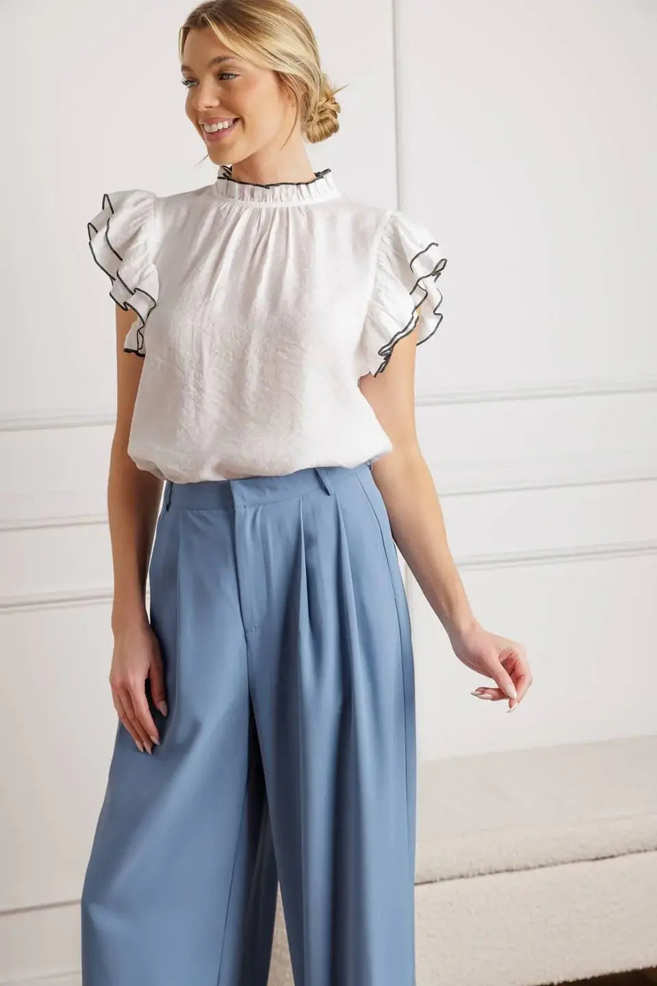 PUSH THE LIMIT WOVEN TOP - Flying Tomato - Flyclothing LLC