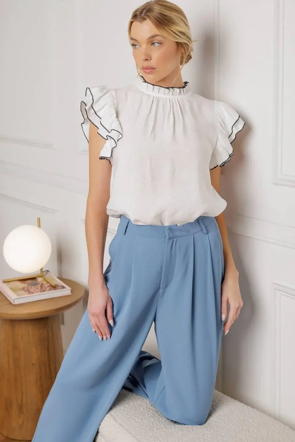 PUSH THE LIMIT WOVEN TOP - Flying Tomato - Flyclothing LLC