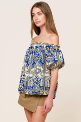 A DAY AT THE MARKET WOVEN TOP - Flying Tomato - Flyclothing LLC