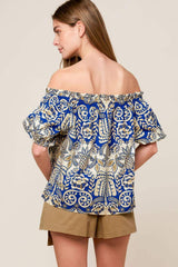 A DAY AT THE MARKET WOVEN TOP - Flying Tomato - Flyclothing LLC