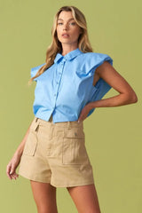 CREATING MEMORIES WOVEN CROP TOP - Flying Tomato - Flyclothing LLC
