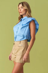 CREATING MEMORIES WOVEN CROP TOP - Flying Tomato - Flyclothing LLC
