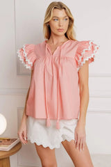 FEEL THE RUSH WOVEN TOP - Flying Tomato - Flyclothing LLC