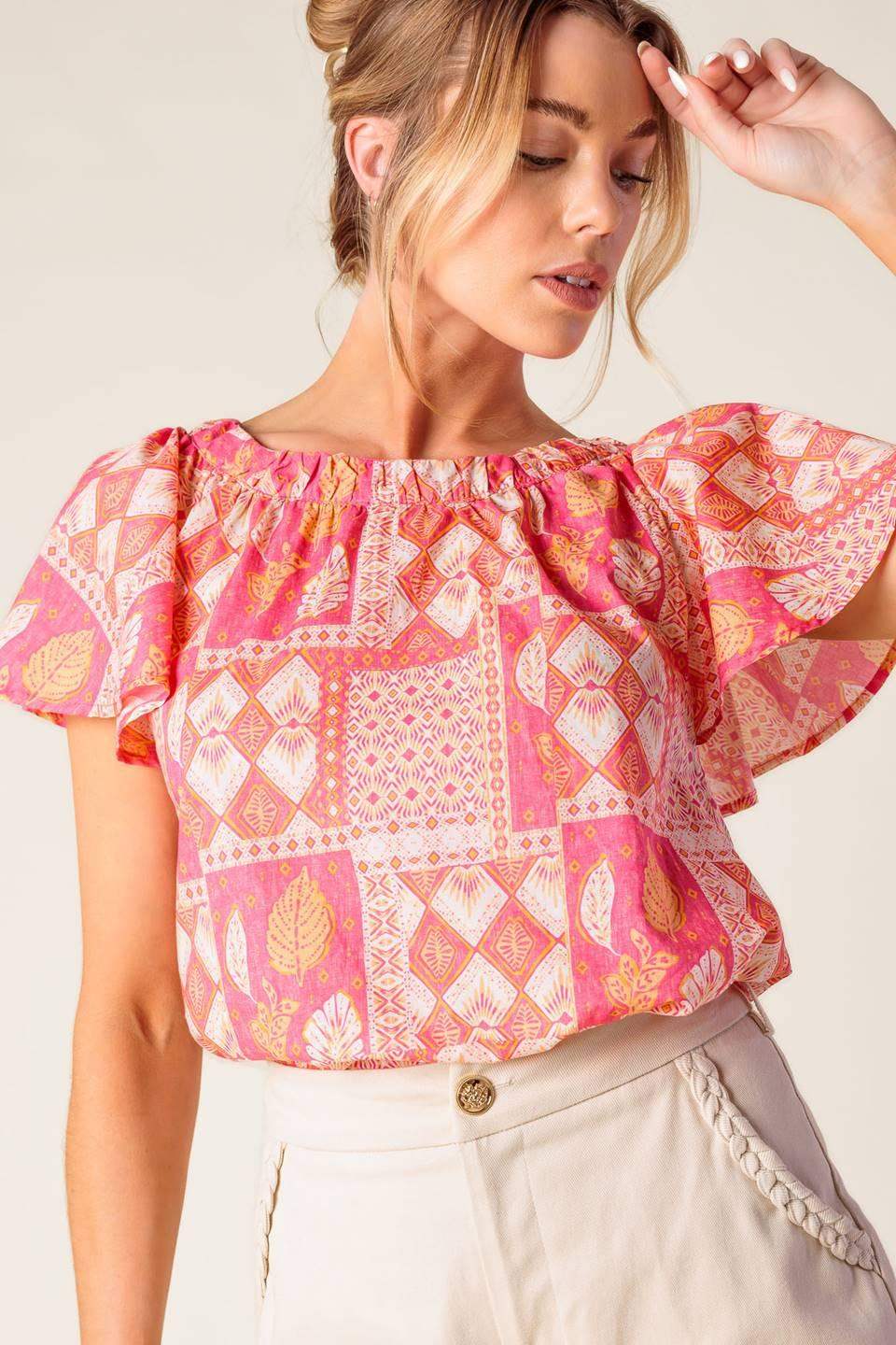 WHERE TO NEXT WOVEN TOP - Flying Tomato - Flyclothing LLC