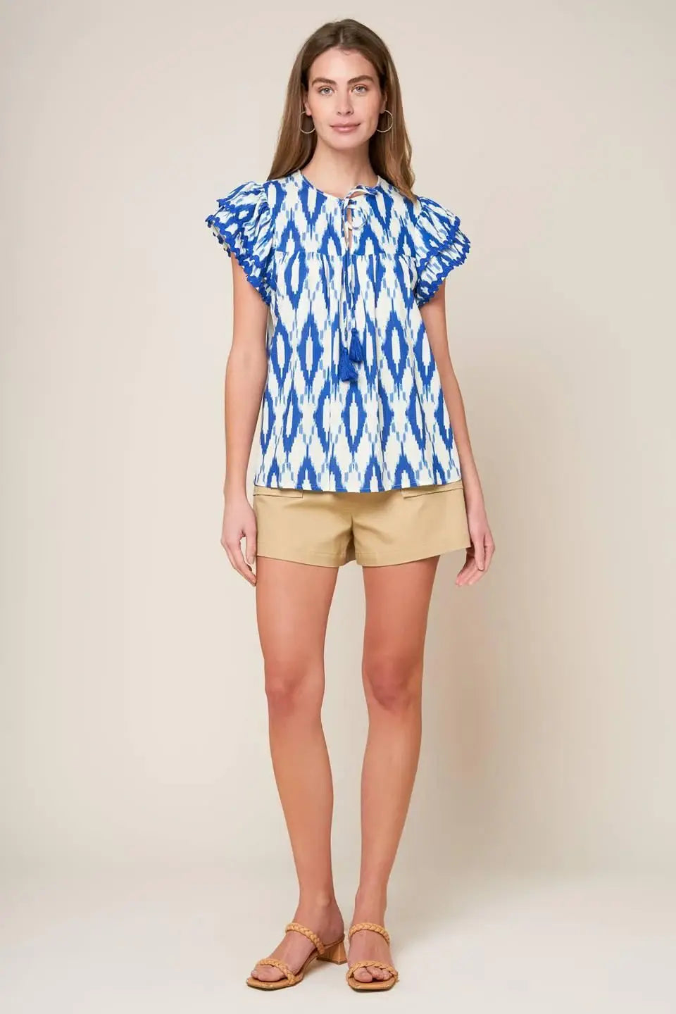 EFFORTLESS SELECTION WOVEN TOP - Flying Tomato - Flyclothing LLC
