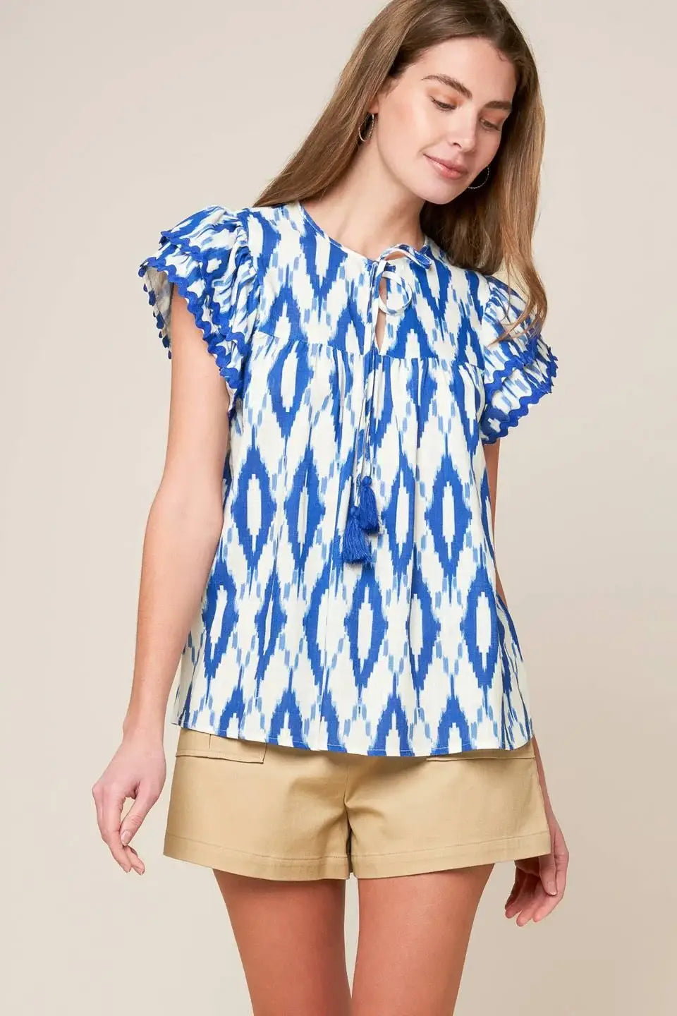 EFFORTLESS SELECTION WOVEN TOP - Flying Tomato - Flyclothing LLC