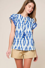 EFFORTLESS SELECTION WOVEN TOP - Flying Tomato - Flyclothing LLC