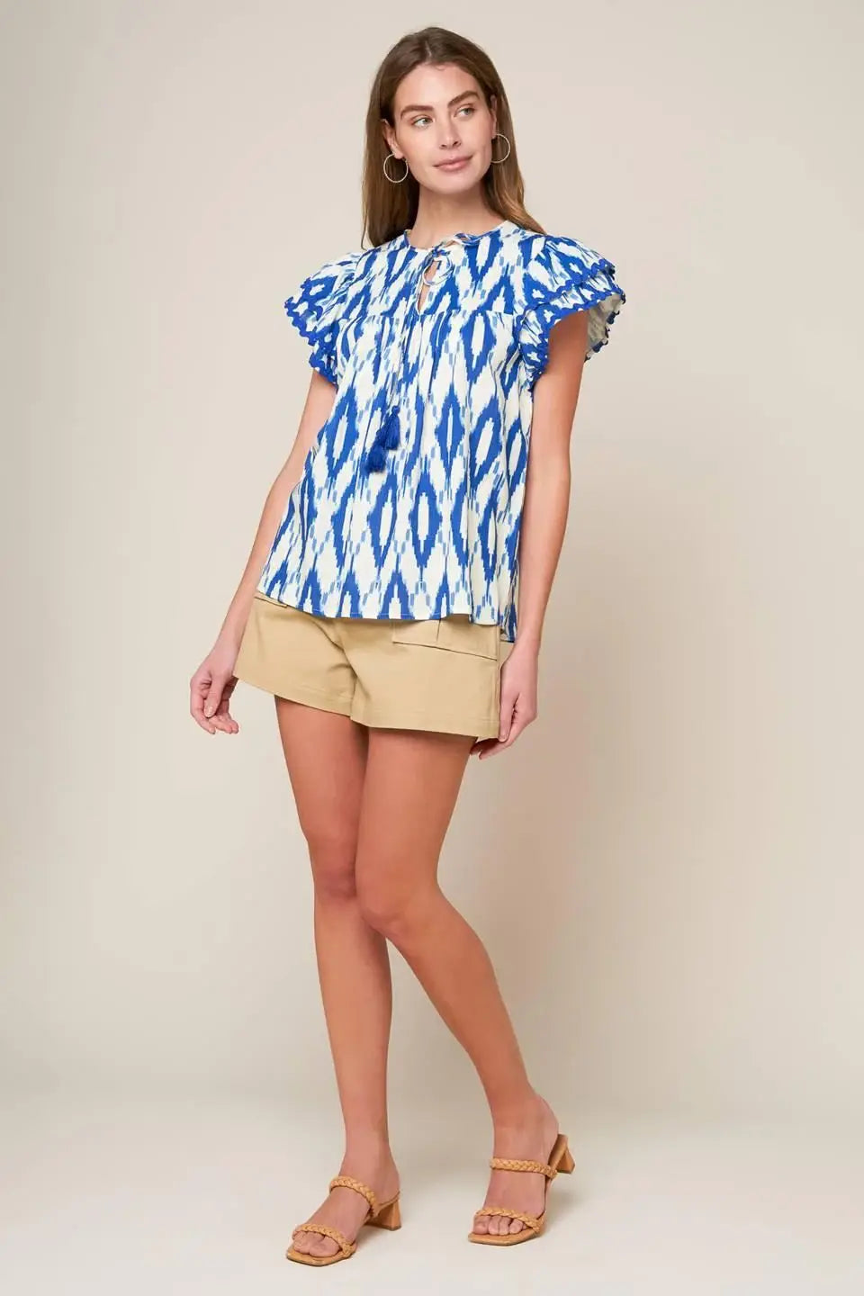 EFFORTLESS SELECTION WOVEN TOP - Flying Tomato - Flyclothing LLC
