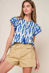 EFFORTLESS SELECTION WOVEN TOP - Flying Tomato - Flyclothing LLC