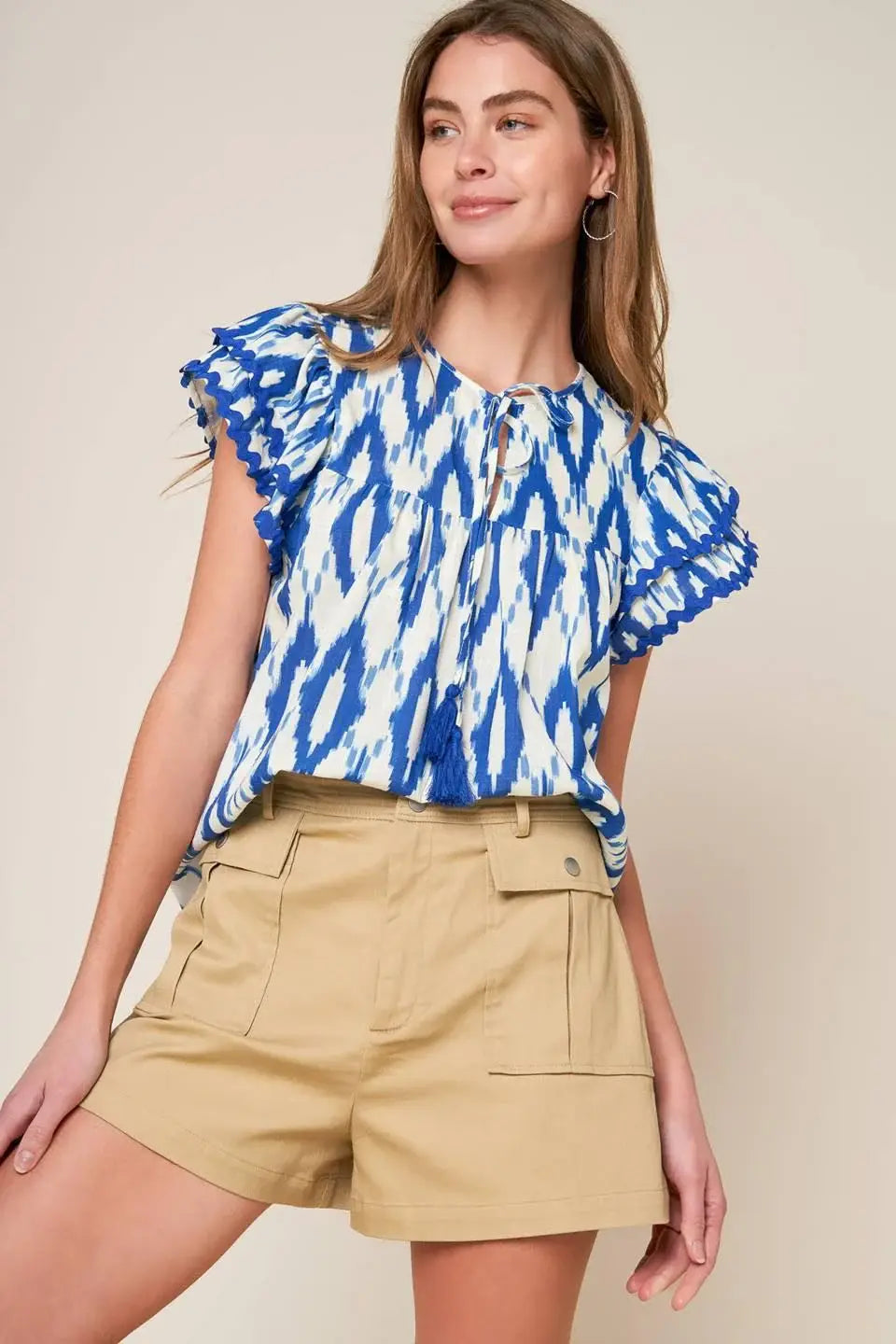 EFFORTLESS SELECTION WOVEN TOP - Flying Tomato - Flyclothing LLC
