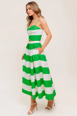INFINITE FLARE GREEN WOVEN TOP AND SKIRT SET - Flying Tomato - Flyclothing LLC