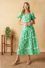DESTINED FOR MORE WOVEN TOP AND SKIRT SET - Flying Tomato - Flyclothing LLC
