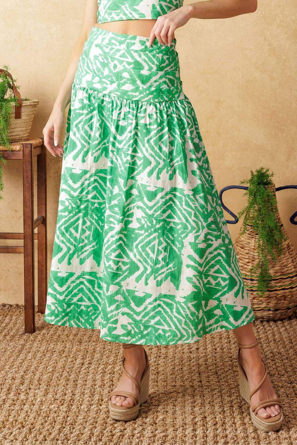 DESTINED FOR MORE WOVEN TOP AND SKIRT SET - Flying Tomato - Flyclothing LLC