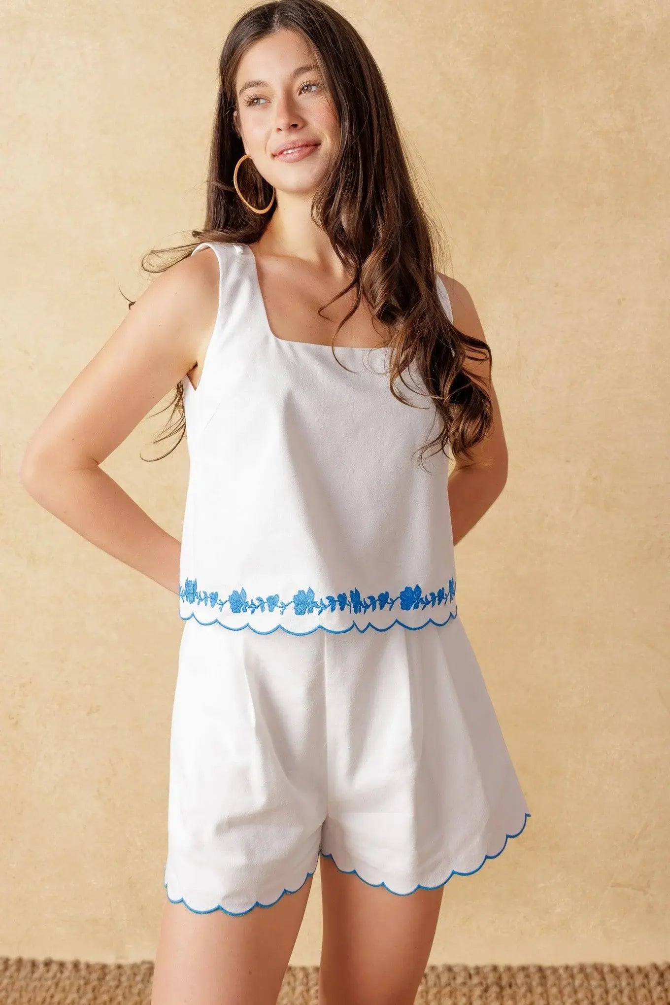 CONFIDENT SENSATION WOVEN TOP AND SHORT SET - Flying Tomato - Flyclothing LLC