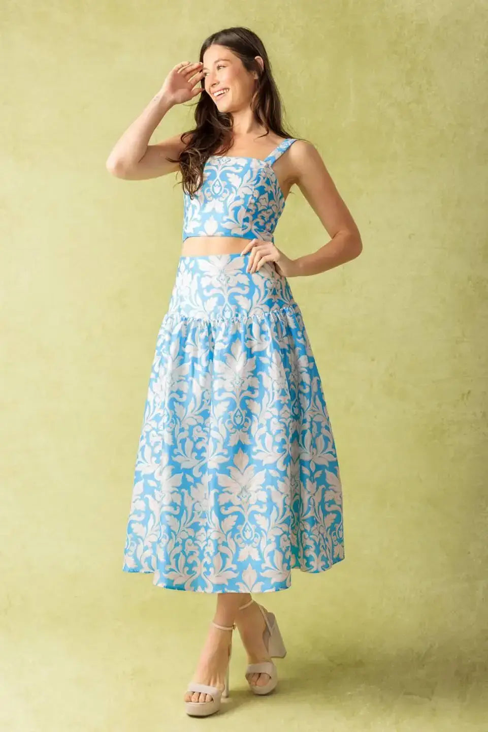 LITTLE MOMENTS WOVEN TOP AND SKIRT SET - Flying Tomato - Flyclothing LLC