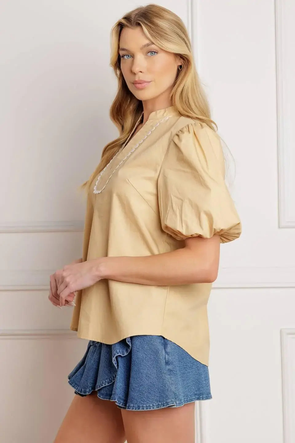 HIGH STANDARDS WOVEN TOP - Flying Tomato - Flyclothing LLC