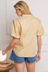 HIGH STANDARDS WOVEN TOP - Flying Tomato - Flyclothing LLC