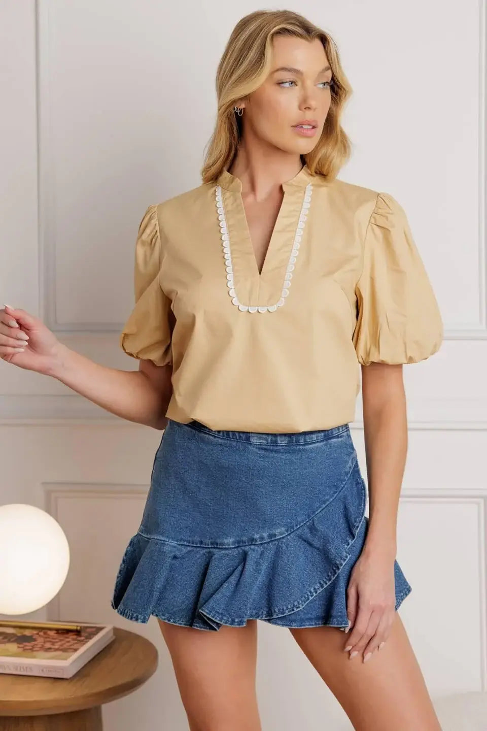 HIGH STANDARDS WOVEN TOP - Flying Tomato - Flyclothing LLC
