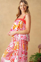 OVER YOU AGAIN WOVEN TOP AND PANT SET - Flying Tomato - Flyclothing LLC