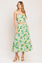 PICTURE PERFECT WOVEN TOP AND SKIRT SET - Flying Tomato - Flyclothing LLC