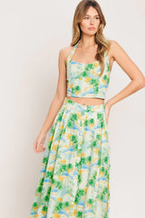 PICTURE PERFECT WOVEN TOP AND SKIRT SET - Flying Tomato - Flyclothing LLC