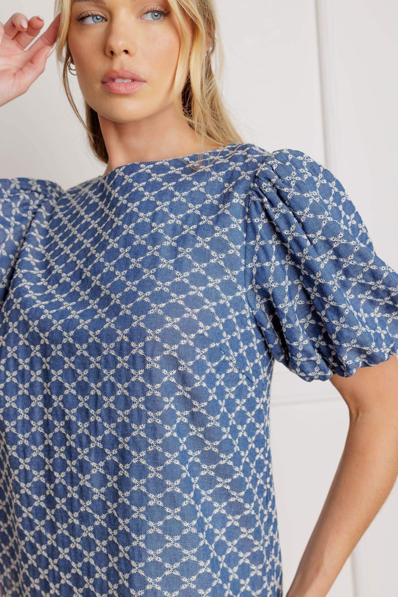 RIPPLES OF TIME WOVEN TOP - Flying Tomato - Flyclothing LLC