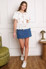 CLOSER THAN EVER WOVEN TOP - Flying Tomato - Flyclothing LLC