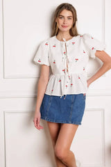 CLOSER THAN EVER WOVEN TOP - Flying Tomato - Flyclothing LLC