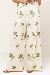 TERRIFIC TIMING IVORY WOVEN TOP AND PANT SET - Flying Tomato - Flyclothing LLC