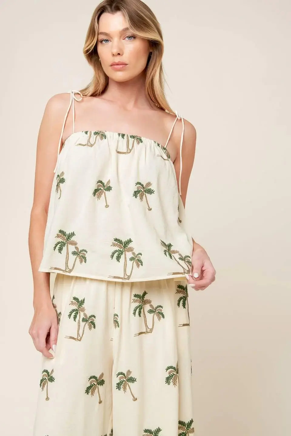 TERRIFIC TIMING IVORY WOVEN TOP AND PANT SET - Flying Tomato - Flyclothing LLC