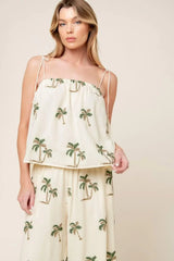 TERRIFIC TIMING IVORY WOVEN TOP AND PANT SET - Flying Tomato - Flyclothing LLC