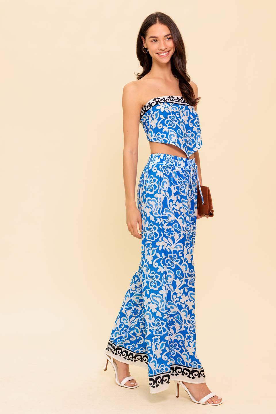 SPARKING INSPIRATION WOVEN TOP AND PANT SET - Flying Tomato - Flyclothing LLC