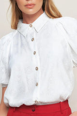 VINEYARD STROLL IVORY WOVEN TOP - Flying Tomato - Flyclothing LLC