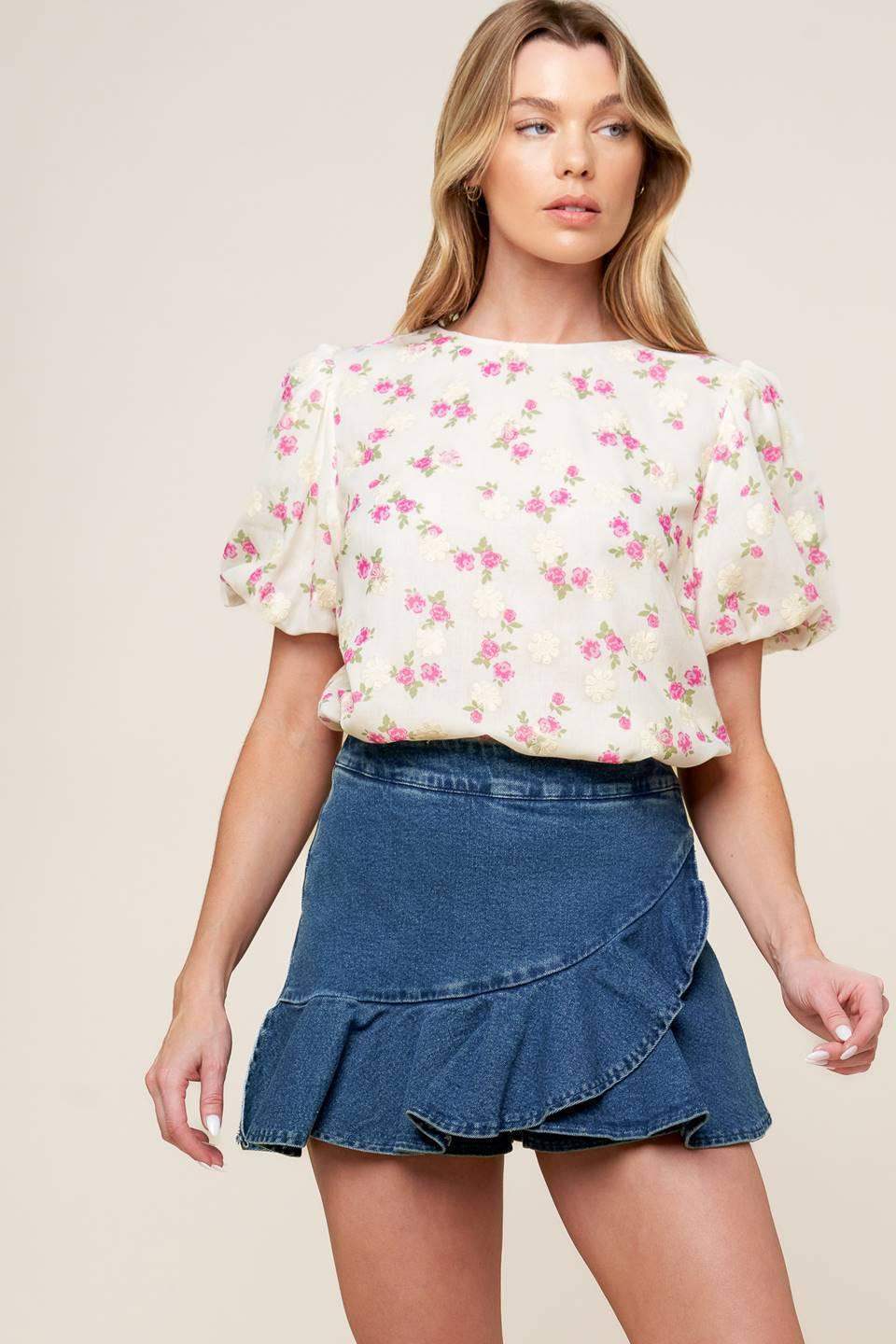 I'LL THINK ABOUT CREAM WOVEN TOP - Flying Tomato - Flyclothing LLC