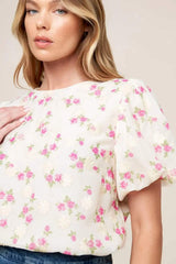 I'LL THINK ABOUT CREAM WOVEN TOP - Flying Tomato - Flyclothing LLC