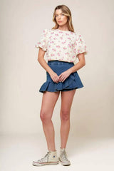 I'LL THINK ABOUT CREAM WOVEN TOP - Flying Tomato - Flyclothing LLC