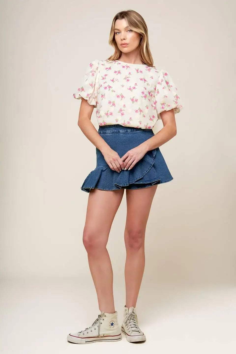 I'LL THINK ABOUT CREAM WOVEN TOP - Flying Tomato - Flyclothing LLC