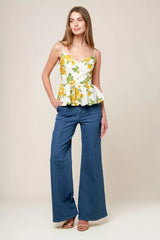EVERY SUNDAY CREAM WOVEN TOP - Flying Tomato - Flyclothing LLC