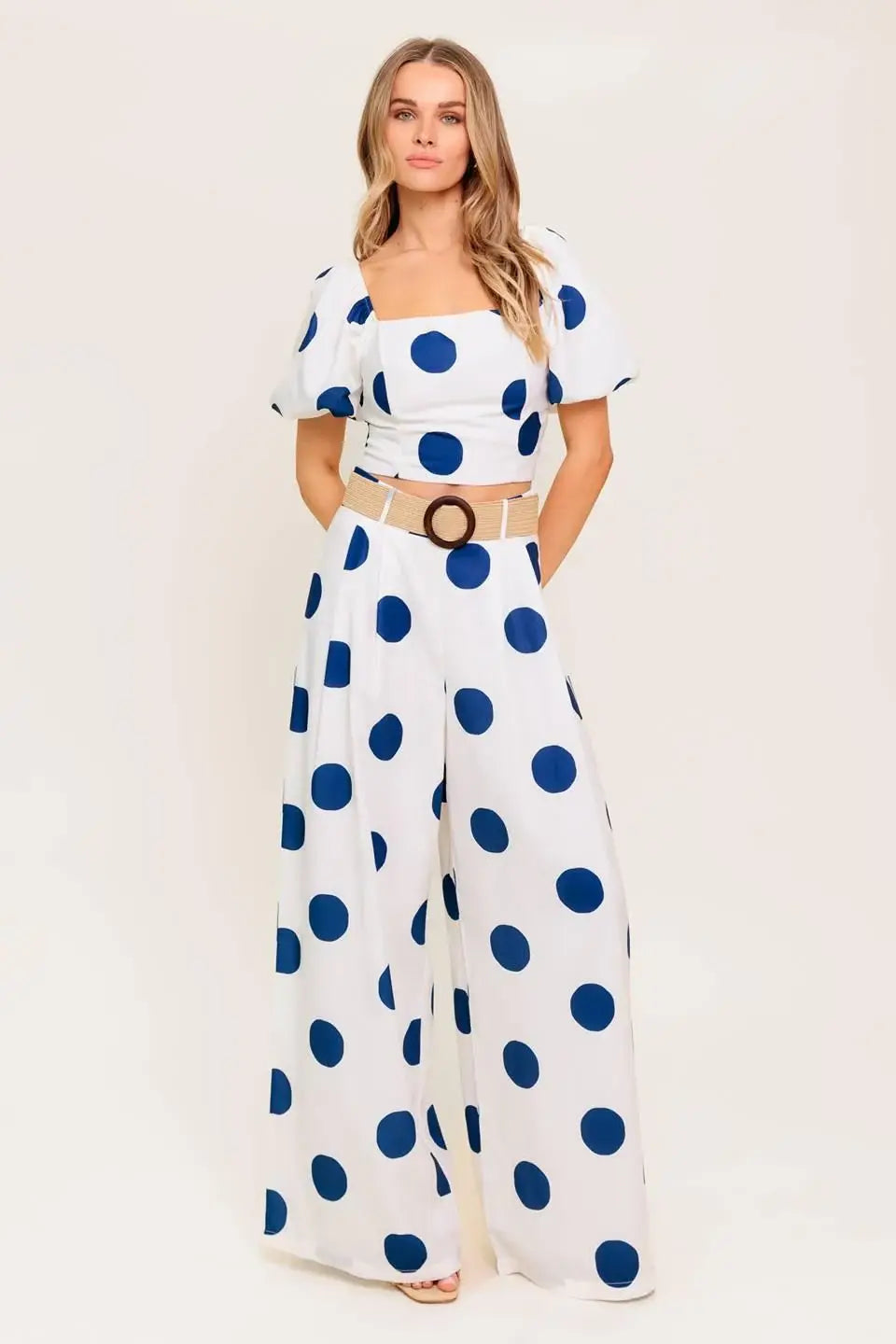 COCONUT KISS NAVY TOP AND PANT SET - Flying Tomato - Flyclothing LLC