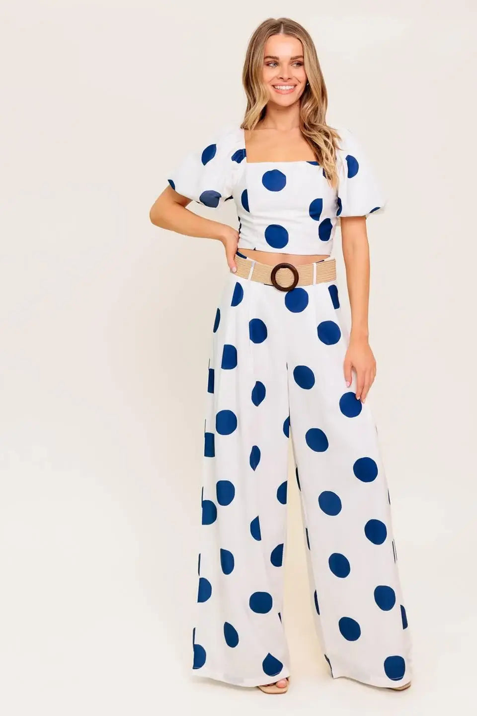 COCONUT KISS NAVY TOP AND PANT SET - Flying Tomato - Flyclothing LLC