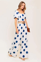 COCONUT KISS NAVY TOP AND PANT SET - Flying Tomato - Flyclothing LLC