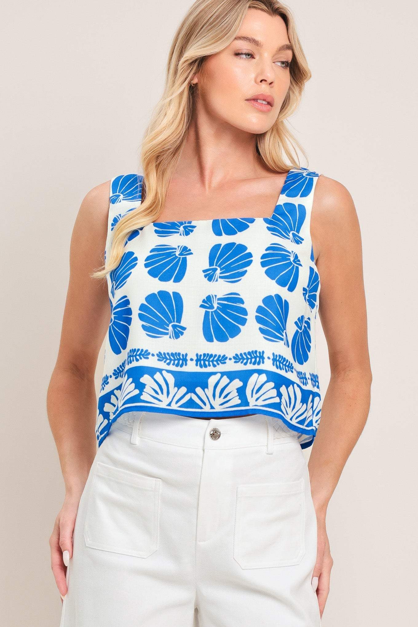 ISLAND SHELL WOVEN TOP AND PANT SET - Flying Tomato - Flyclothing LLC