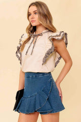 ON SECOND THOUGHT IVORY WOVEN TOP - Flying Tomato - Flyclothing LLC