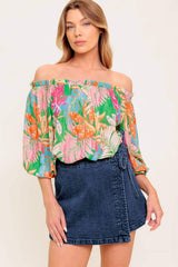 LOVING VOW GREEN WOVEN TOP - Flying Tomato - Flyclothing LLC