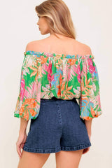 LOVING VOW GREEN WOVEN TOP - Flying Tomato - Flyclothing LLC