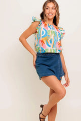 VACATION STATE OF MIND WOVEN TOP - Flying Tomato - Flyclothing LLC