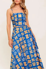 DEWDROP SILENCE WOVEN TOP AND SKIRT SET - Flying Tomato - Flyclothing LLC